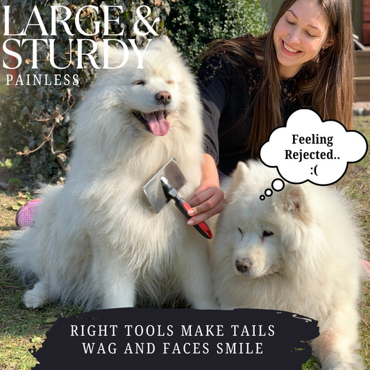 Bixy Pixy Dog Slicker Brush (Large) - Ball Tipped Pins Massages Pet Skin (Used for Goldendoodle, Golden Retriever, Poodle and others)